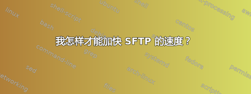 我怎样才能加快 SFTP 的速度？