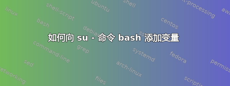 如何向 su - 命令 bash 添加变量