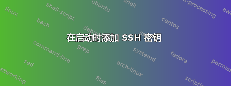 在启动时添加 SSH 密钥