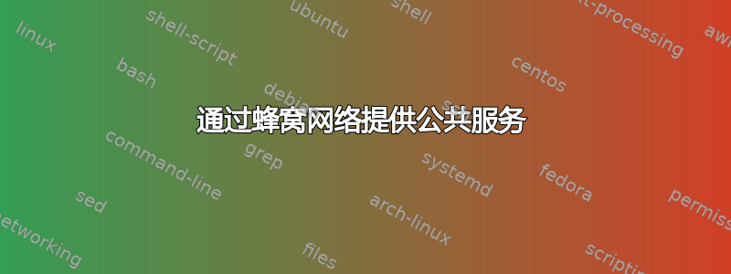 通过蜂窝网络提供公共服务