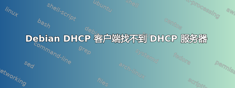 Debian DHCP 客户端找不到 DHCP 服务器