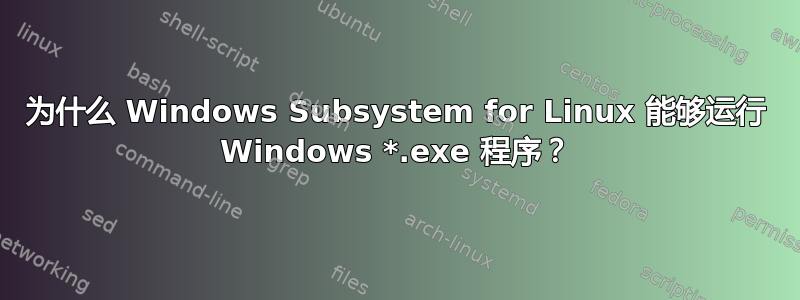 为什么 Windows Subsystem for Linux 能够运行 Windows *.exe 程序？