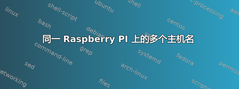 同一 Raspberry PI 上的多个主机名