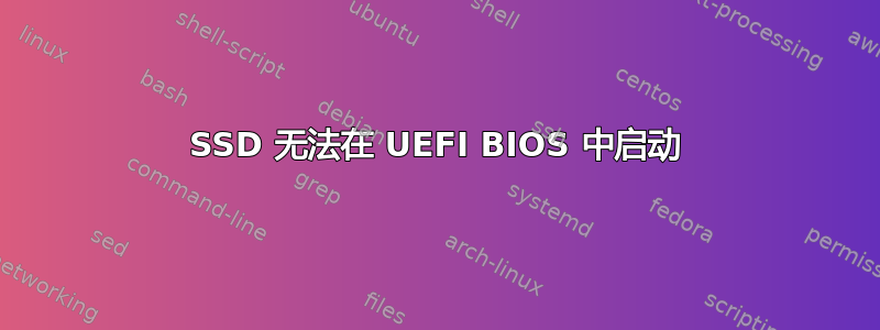 SSD 无法在 UEFI BIOS 中启动