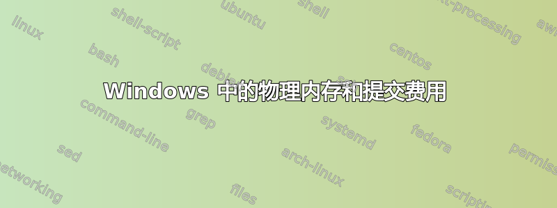 Windows 中的物理内存和提交费用