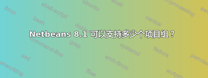 Netbeans 8.1 可以支持多少个项目组？