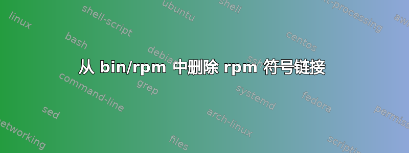 从 bin/rpm 中删除 rpm 符号链接