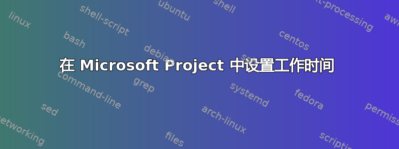 在 Microsoft Project 中设置工作时间