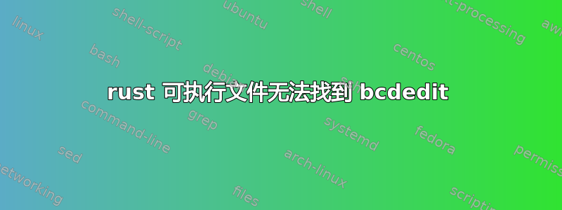 rust 可执行文件无法找到 bcdedit