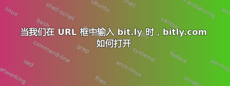 当我们在 URL 框中输入 bit.ly 时，bitly.com 如何打开