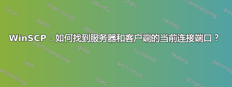 WinSCP：如何找到服务器和客户端的当前连接端口？