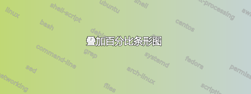 叠加百分比条形图