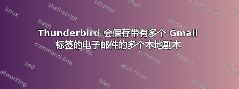 Thunderbird 会保存带有多个 Gmail 标签的电子邮件的多个本地副本