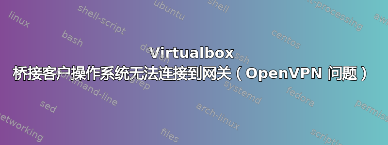 Virtualbox 桥接客户操作系统无法连接到网关（OpenVPN 问题）