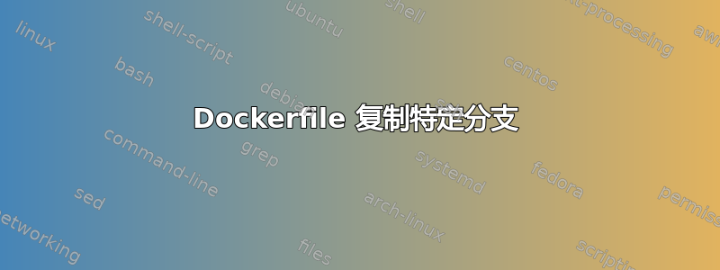 Dockerfile 复制特定分支