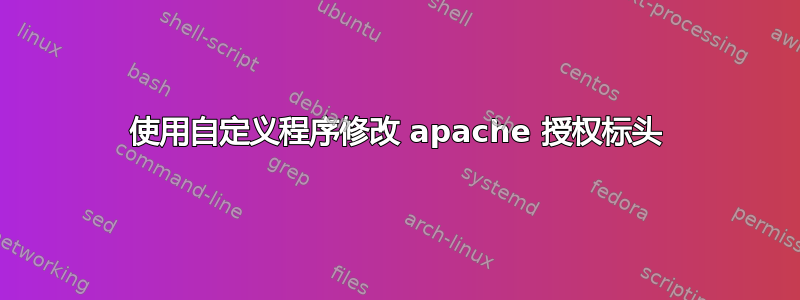 使用自定义程序修改 apache 授权标头