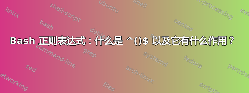 Bash 正则表达式：什么是 ^()$ 以及它有什么作用？