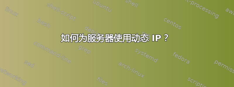 如何为服务器使用动态 IP？