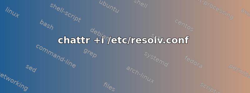 chattr +i /etc/resolv.conf