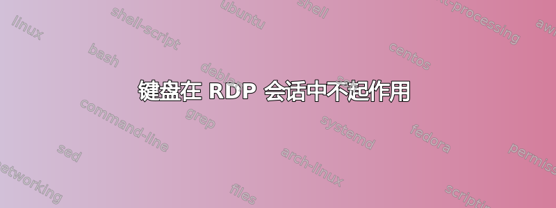 键盘在 RDP 会话中不起作用