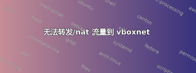 无法转发/nat 流量到 vboxnet