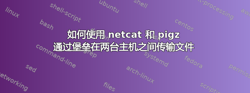 如何使用 netcat 和 pigz 通过堡垒在两台主机之间传输文件