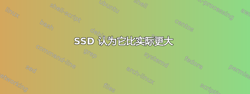 SSD 认为它比实际更大