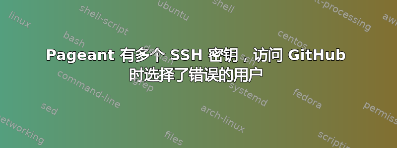 Pageant 有多个 SSH 密钥，访问 GitHub 时选择了错误的用户