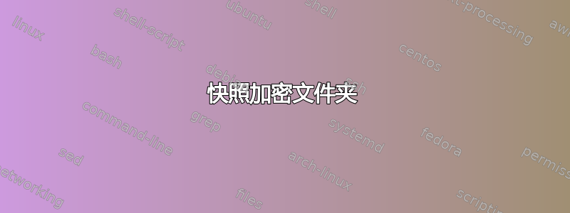 快照加密文件夹