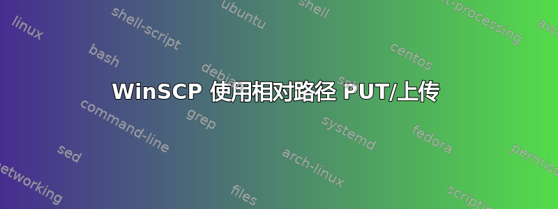 WinSCP 使用相对路径 PUT/上传