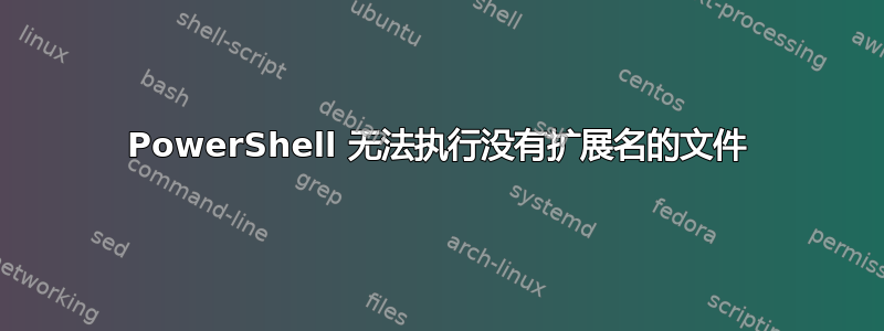 PowerShell 无法执行没有扩展名的文件