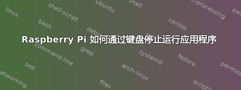 Raspberry Pi 如何通过键盘停止运行应用程序