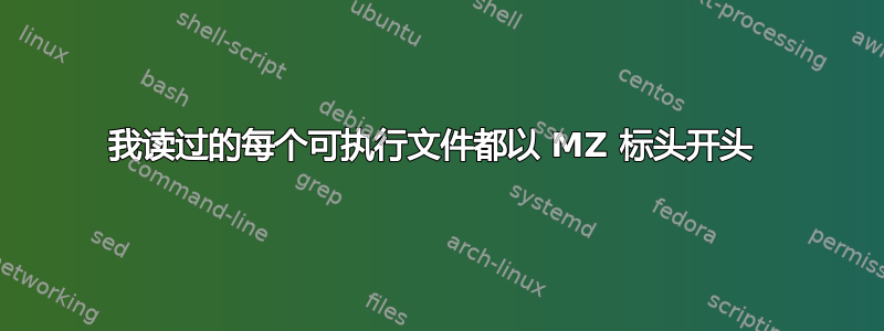 我读过的每个可执行文件都以 MZ 标头开头 