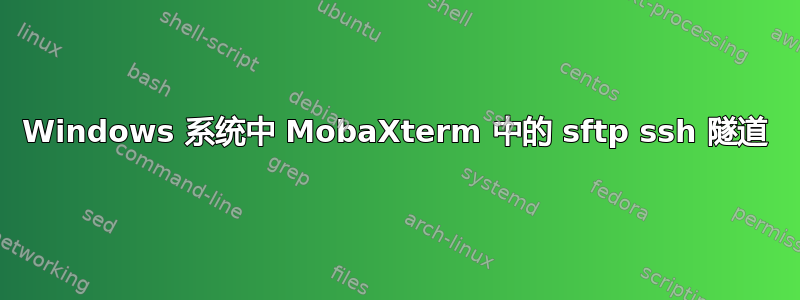 Windows 系统中 MobaXterm 中的 sftp ssh 隧道