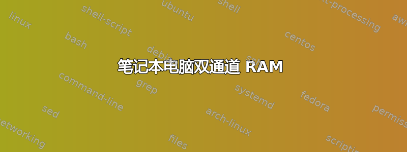 笔记本电脑双通道 RAM