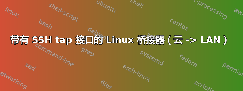 带有 SSH tap 接口的 Linux 桥接器（云 -> LAN）