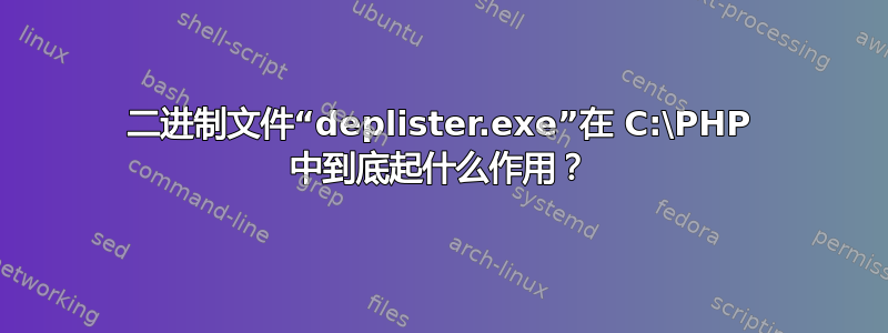 二进制文件“deplister.exe”在 C:\PHP 中到底起什么作用？