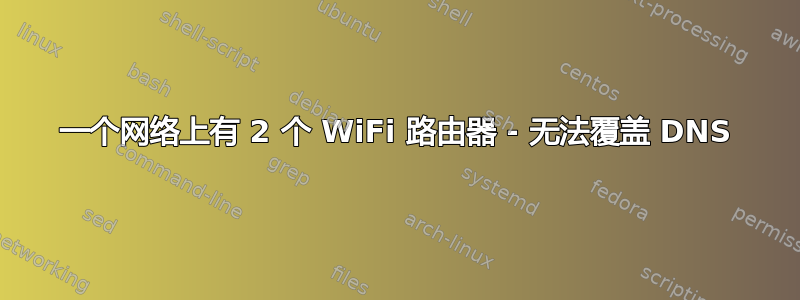 一个网络上有 2 个 WiFi 路由器 - 无法覆盖 DNS