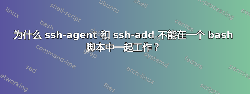 为什么 ssh-agent 和 ssh-add 不能在一个 bash 脚本中一起工作？