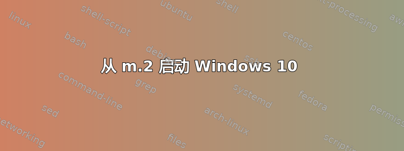 从 m.2 启动 Windows 10