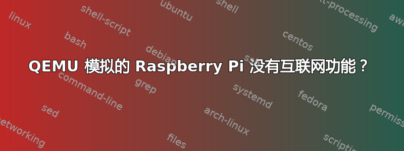 QEMU 模拟的 Raspberry Pi 没有互联网功能？