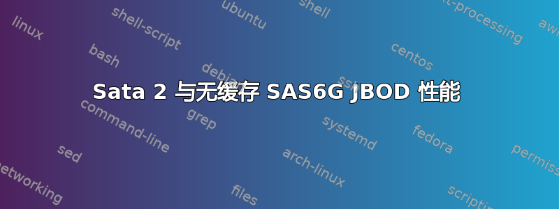 Sata 2 与无缓存 SAS6G JBOD 性能