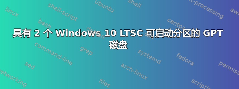 具有 2 个 Windows 10 LTSC 可启动分区的 GPT 磁盘