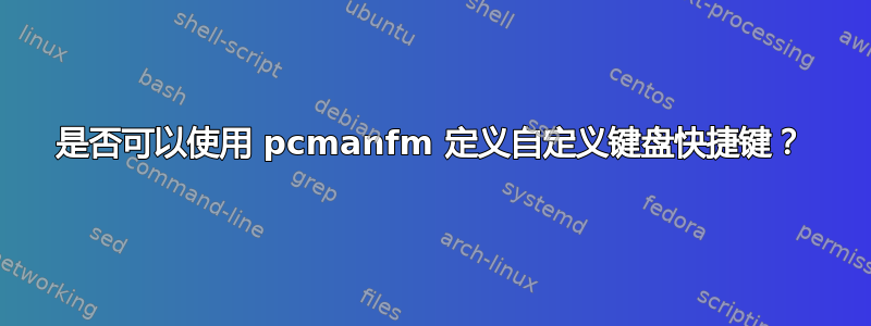 是否可以使用 pcmanfm 定义自定义键盘快捷键？