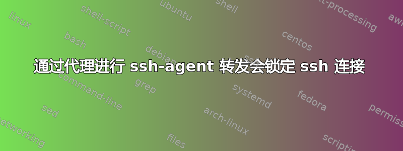 通过代理进行 ssh-agent 转发会锁定 ssh 连接