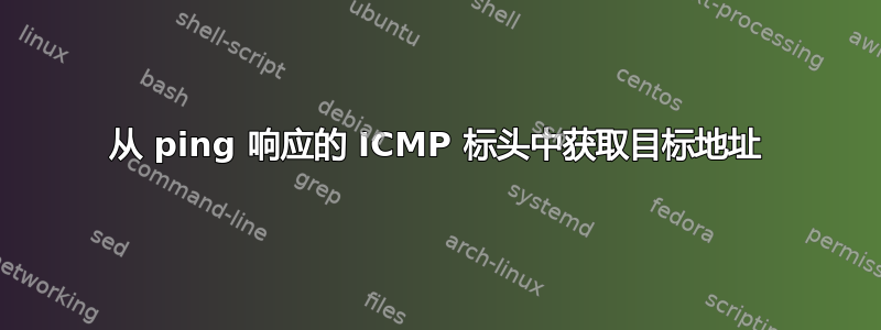 从 ping 响应的 ICMP 标头中获取目标地址