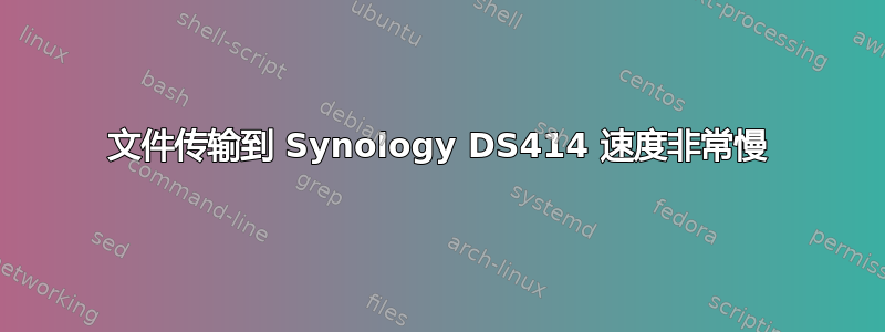 文件传输到 Synology DS414 速度非常慢