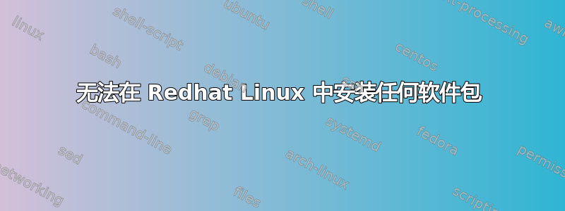 无法在 Redhat Linux 中安装任何软件包