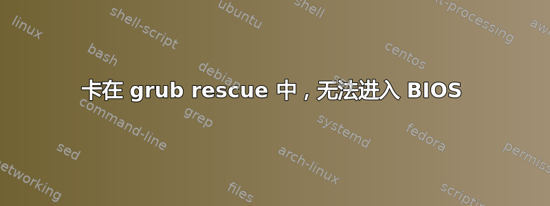 卡在 grub rescue 中，无法进入 BIOS