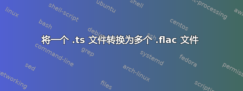 将一个 .ts 文件转换为多个 .flac 文件